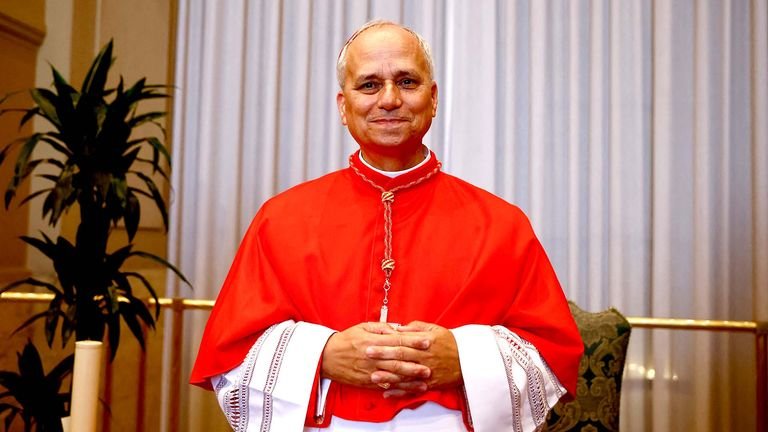 Robert Francis Prevost before pope
